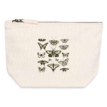 Hand Drawn Butterflies vintage - Canvas Zip Pouch 12 x 13 cm - nature - Front