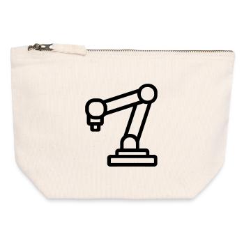 robotic arm - Canvas Zip Pouch 12 x 13 cm - nature - Front