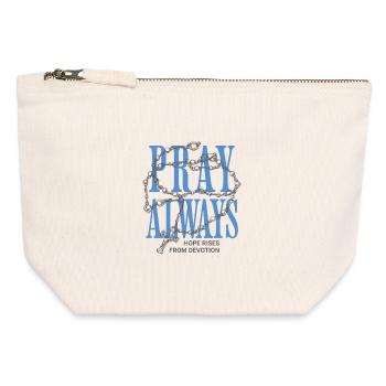 Prayer always of hope - Canvas Zip Pouch 12 x 13 cm - nature - Front