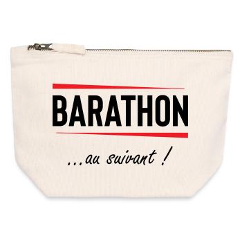 Barathon to the next one! Alcohol - Canvas Zip Pouch 12 x 13 cm - nature - Front