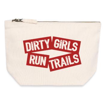Dirty Girls laufen Trails - Canvas Reißverschluss-Täschchen (12 x 13 cm) - Naturweiß - Vorne
