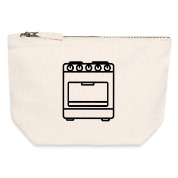 Gas stove oven - Canvas Zip Pouch 12 x 13 cm - nature - Front