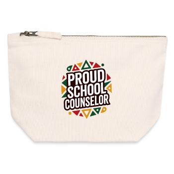 Proud School Counselor Appreciation Design - Pochette zippée en toile 12 x 13 cm - blanc naturel - Devant