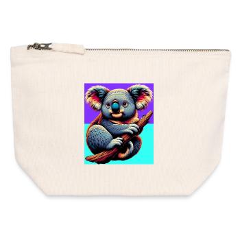 Koala - Canvas Zip Pouch 12 x 13 cm - nature - Front