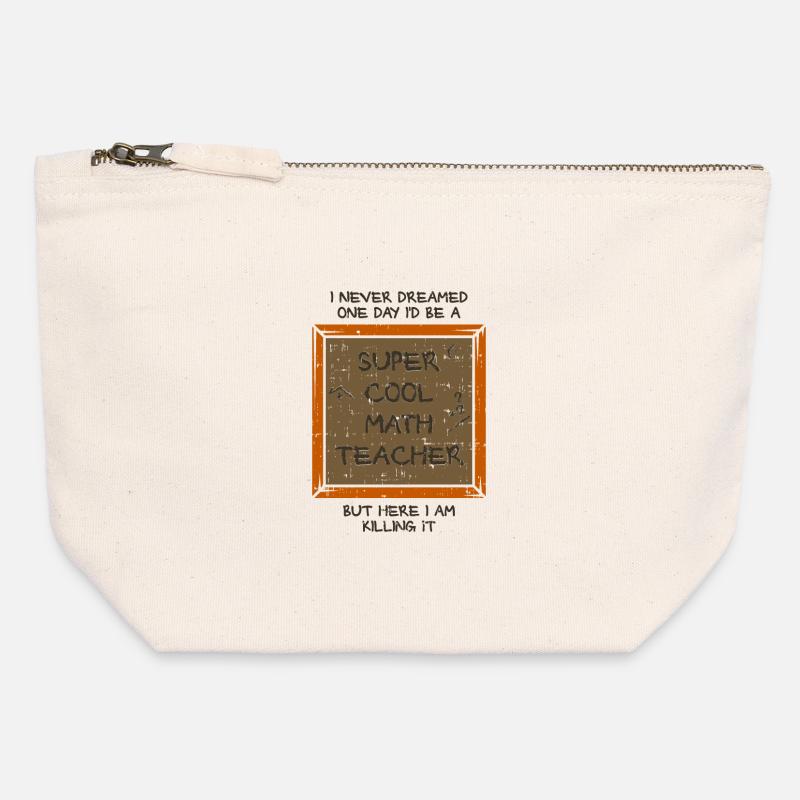 mathematics - Canvas Zip Pouch 12 x 13 cm - nature