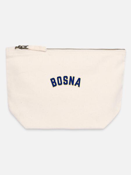 Bosnien - Canvas Reißverschluss-Täschchen (12 x 13 cm) - Naturweiß