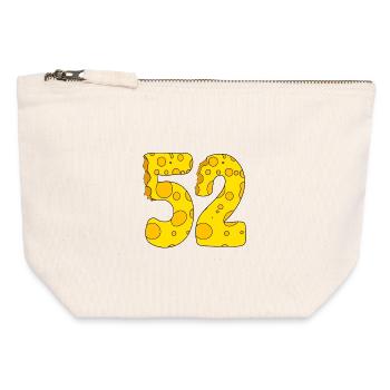 52 years old - 52nd birthday gift - 1952 - Canvas Zip Pouch 12 x 13 cm - nature - Front