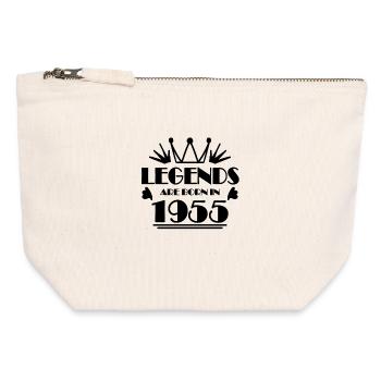 1955 - Né en 1955 - Pochette zippée en toile 12 x 13 cm - blanc naturel - Devant