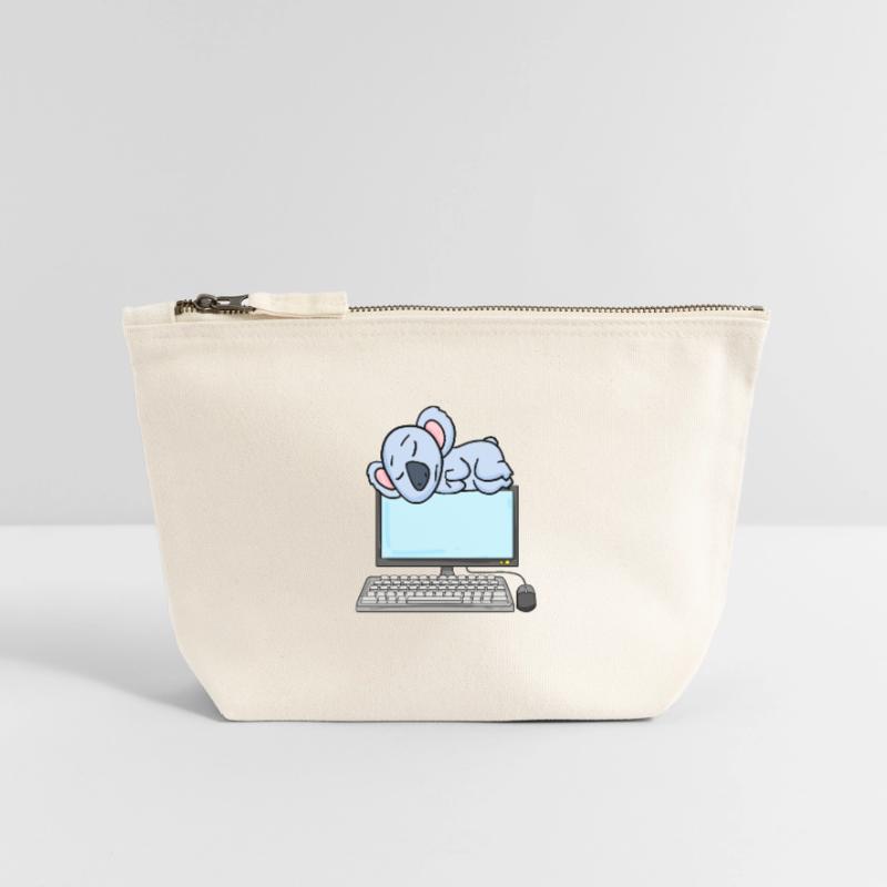 Koala Computer Nerd Programmierer Geschenk Canvas Reißverschluss-Täschchen (12 x 13 cm)