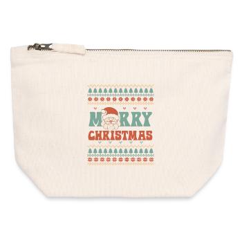Ugly Christmas Sweater - Canvas Zip Pouch 12 x 13 cm - nature - Front