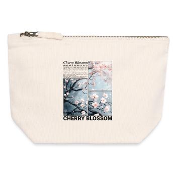 Cherry Blossom Sakura Flower Spring Nature Gift - Canvas Zip Pouch 12 x 13 cm - nature - Front