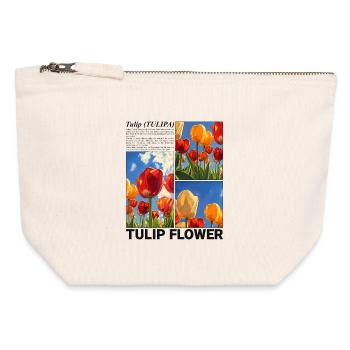 Tulip Spring Nature Flower Botanical Gift - Canvas Zip Pouch 12 x 13 cm - nature - Front