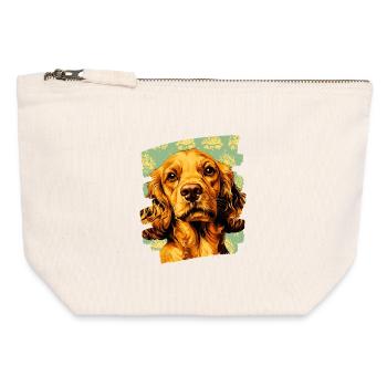Cocker Spaniel - Canvas Zip Pouch 12 x 13 cm - nature - Front