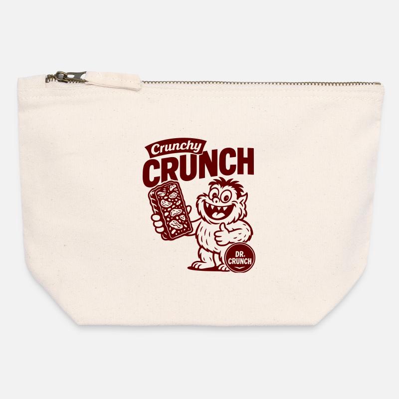 Crunchy Crunch - Canvas Zip Pouch 12 x 13 cm - nature