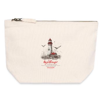 Lighthouse by the sea - Canvas Zip Pouch 12 x 13 cm - nature - Front