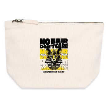No Hair Dont Care Sphynx Cat  - Canvas Zip Pouch 12 x 13 cm - nature - Front