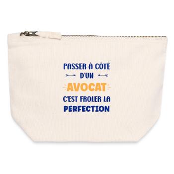 Missing a lawyer: perfection - Canvas Zip Pouch 12 x 13 cm - nature - Front