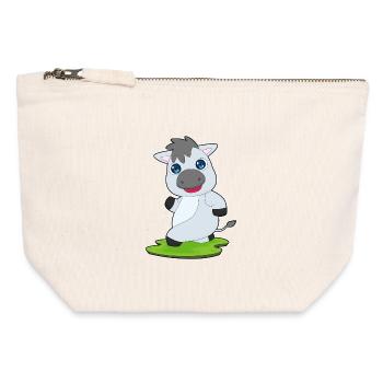 Esel Jogger Joggen Sport - Canvas Reißverschluss-Täschchen (12 x 13 cm) - Naturweiß - Vorne