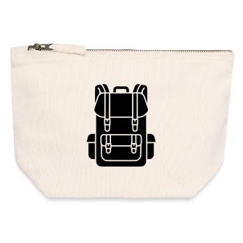 Hiking Backpack Trekking Gear - Canvas Zip Pouch 12 x 13 cm - nature - Front