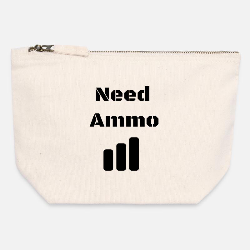 Need Ammo Load - Canvas Zip Pouch 12 x 13 cm - nature