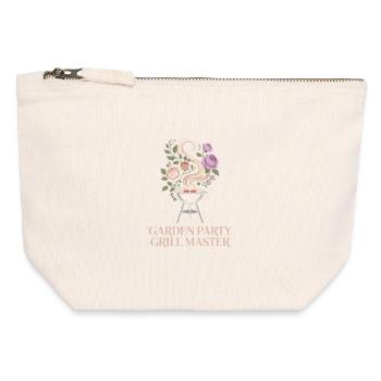 Garden Party Grill Master Floral BBQ Motif for - Canvas Zip Pouch 12 x 13 cm - nature - Front