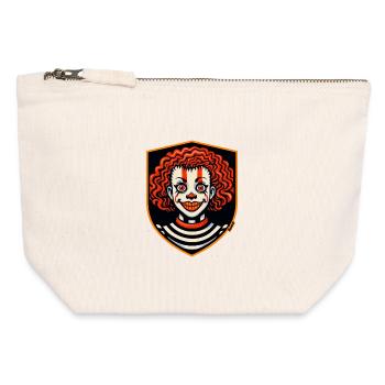 Harlequin Fury Shield Clown - Canvas Zip Pouch 12 x 13 cm - nature - Front