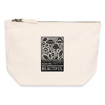 Beautiful decay | Mushroom Decomposition - Canvas Zip Pouch 12 x 13 cm - nature - Front