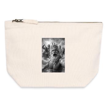 Poseidon Selfie with the Gods - Canvas Zip Pouch 12 x 13 cm - nature - Front