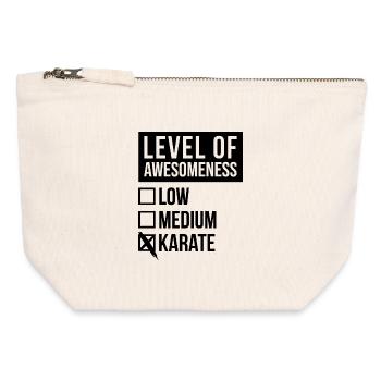 Karate - Canvas Zip Pouch 12 x 13 cm - nature - Front