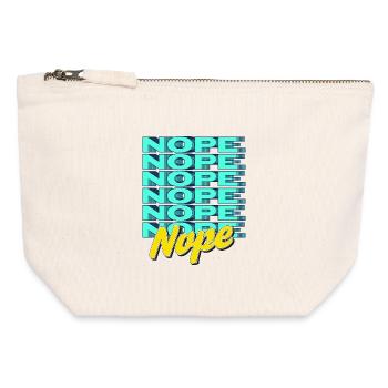NOPE – Bold & Sassy Statement - Canvas Zip Pouch 12 x 13 cm - nature - Front