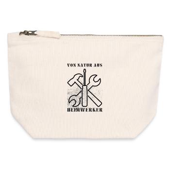 Do-it-yourselfers by nature – tool design - Canvas Zip Pouch 12 x 13 cm - nature - Front