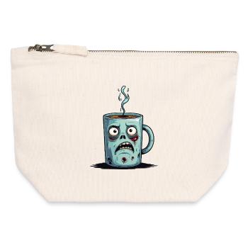 Zombie Coffee Mug - Canvas Zip Pouch 12 x 13 cm - nature - Front