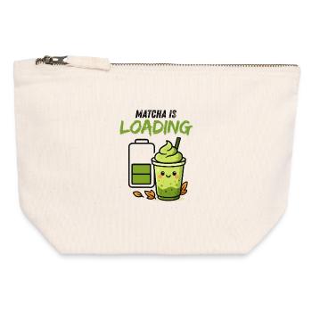 Loading Screen Green Smoothie Matcha Viral - Canvas Zip Pouch 12 x 13 cm - nature - Front