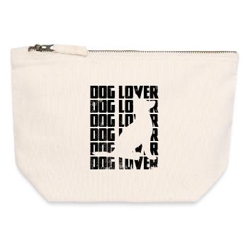 Snowboarders - Canvas Zip Pouch 12 x 13 cm - nature - Front