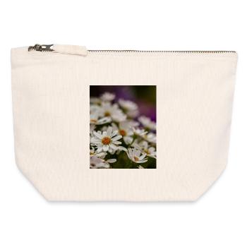 Gänseblümchen Blumen - Canvas Reißverschluss-Täschchen (12 x 13 cm) - Naturweiß - Vorne