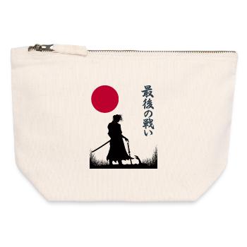 The Last Ronin | Ronin Warrior Silhouttes - Canvas Zip Pouch 12 x 13 cm - nature - Front
