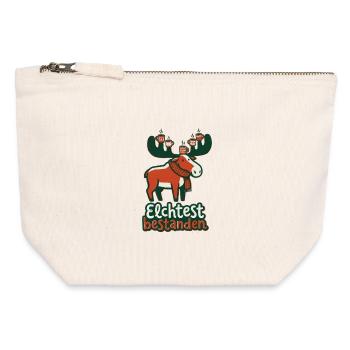 Moose test passed - Canvas Zip Pouch 12 x 13 cm - nature - Front