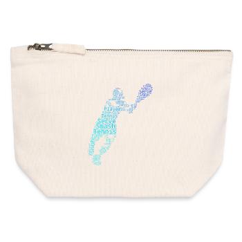 Gift idea for a tennis with tennis - Canvas Zip Pouch 12 x 13 cm - nature - Front