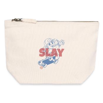 Slay Skateboard - Canvas Zip Pouch 12 x 13 cm - nature - Front