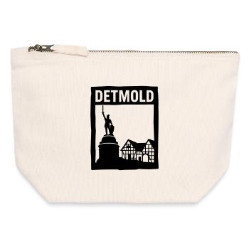 detmold wahrzeichen siilhouette - Canvas Reißverschluss-Täschchen (12 x 13 cm) - Naturweiß - Vorne