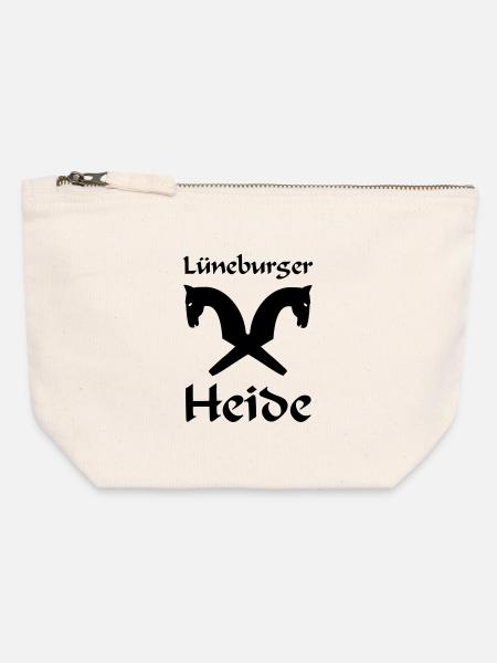 Lüneburger Heide Motiv - Canvas Reißverschluss-Täschchen (12 x 13 cm) - Naturweiß