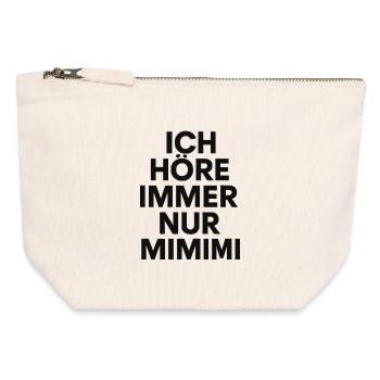 Mimimi Saying Humor Funny - Canvas Zip Pouch 12 x 13 cm - nature - Front