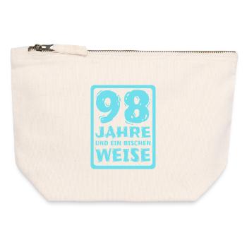 Weisheit 98 - Canvas Reißverschluss-Täschchen (12 x 13 cm) - Naturweiß - Vorne