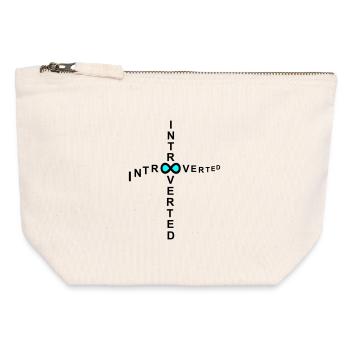 introvert - Canvas Zip Pouch 12 x 13 cm - nature - Front