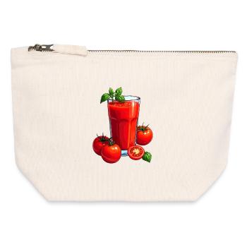 Tomato juice - Canvas Zip Pouch 12 x 13 cm - nature - Front