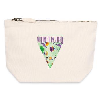 Welcome to the jungle - Canvas Zip Pouch 12 x 13 cm - nature - Front