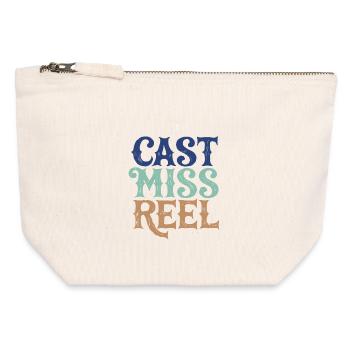 Besetzung: Miss Reel Retro Peach - Canvas Reißverschluss-Täschchen (12 x 13 cm) - Naturweiß - Vorne