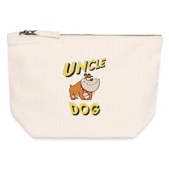 Uncle dog - Canvas Zip Pouch 12 x 13 cm - nature - Front
