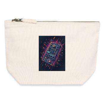 Digital DJ Controller Explosion - Canvas Zip Pouch 12 x 13 cm - nature - Front