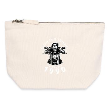 35e anniversaire à plein régime depuis 09/1990 - Pochette zippée en toile 12 x 13 cm - blanc naturel - Devant